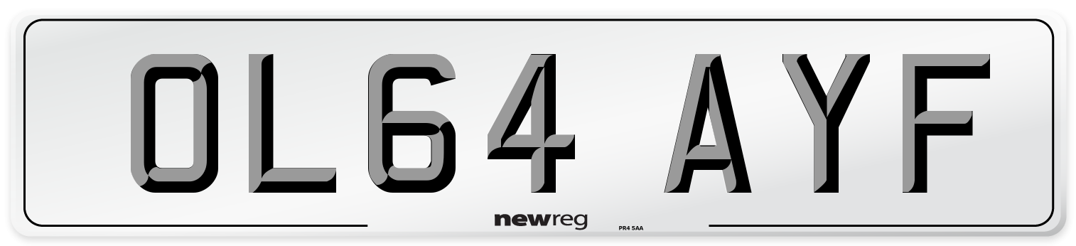 OL64 AYF Number Plate from New Reg